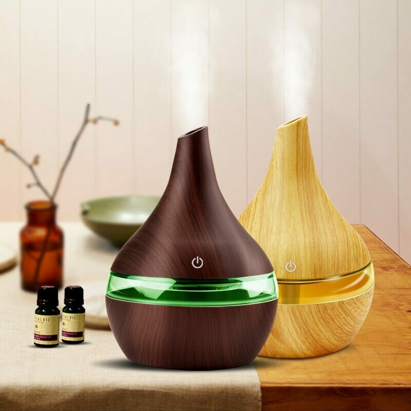 Electric Wood  Air Humidifier For Home .300ml