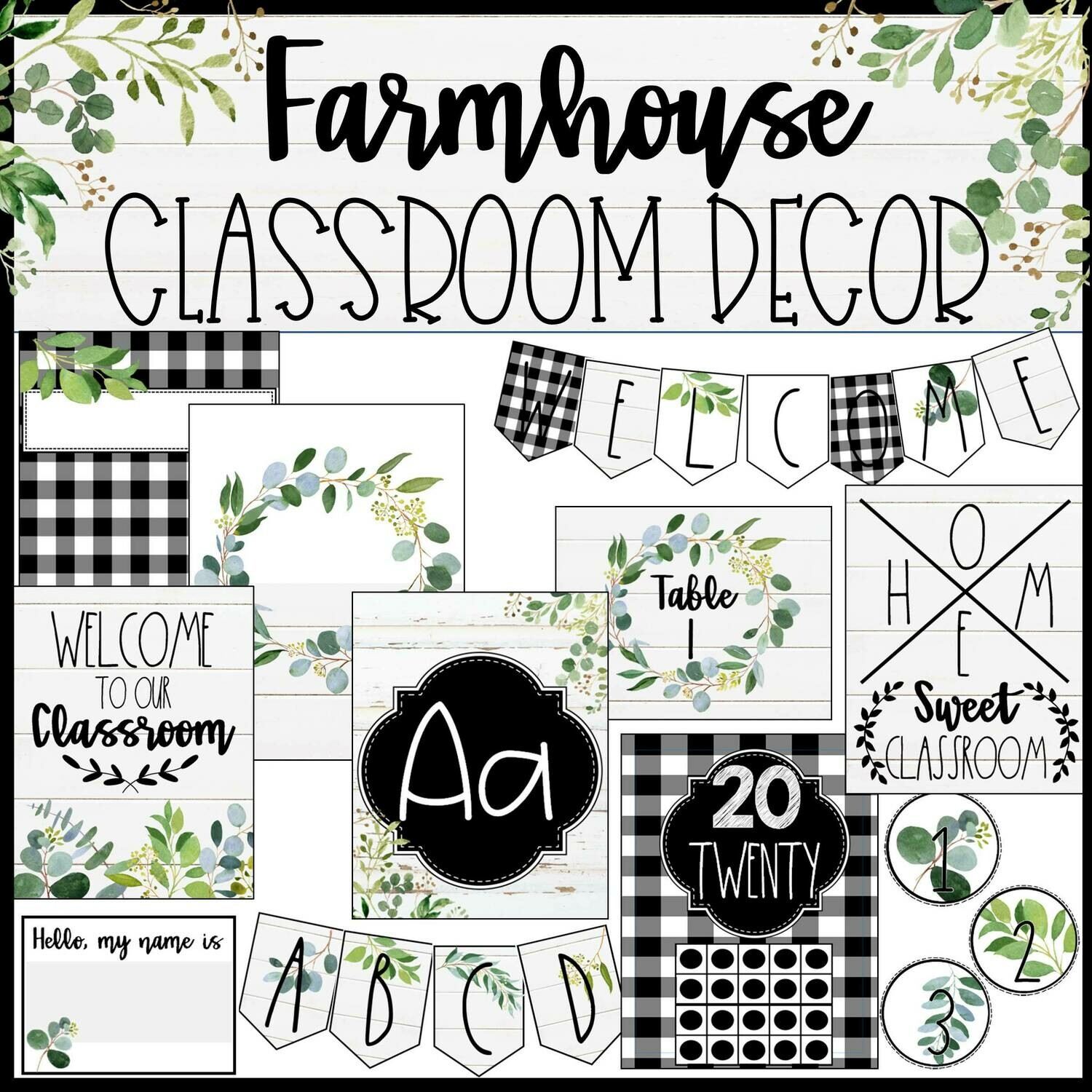 Farmhouse Classroom Decor Bundle
