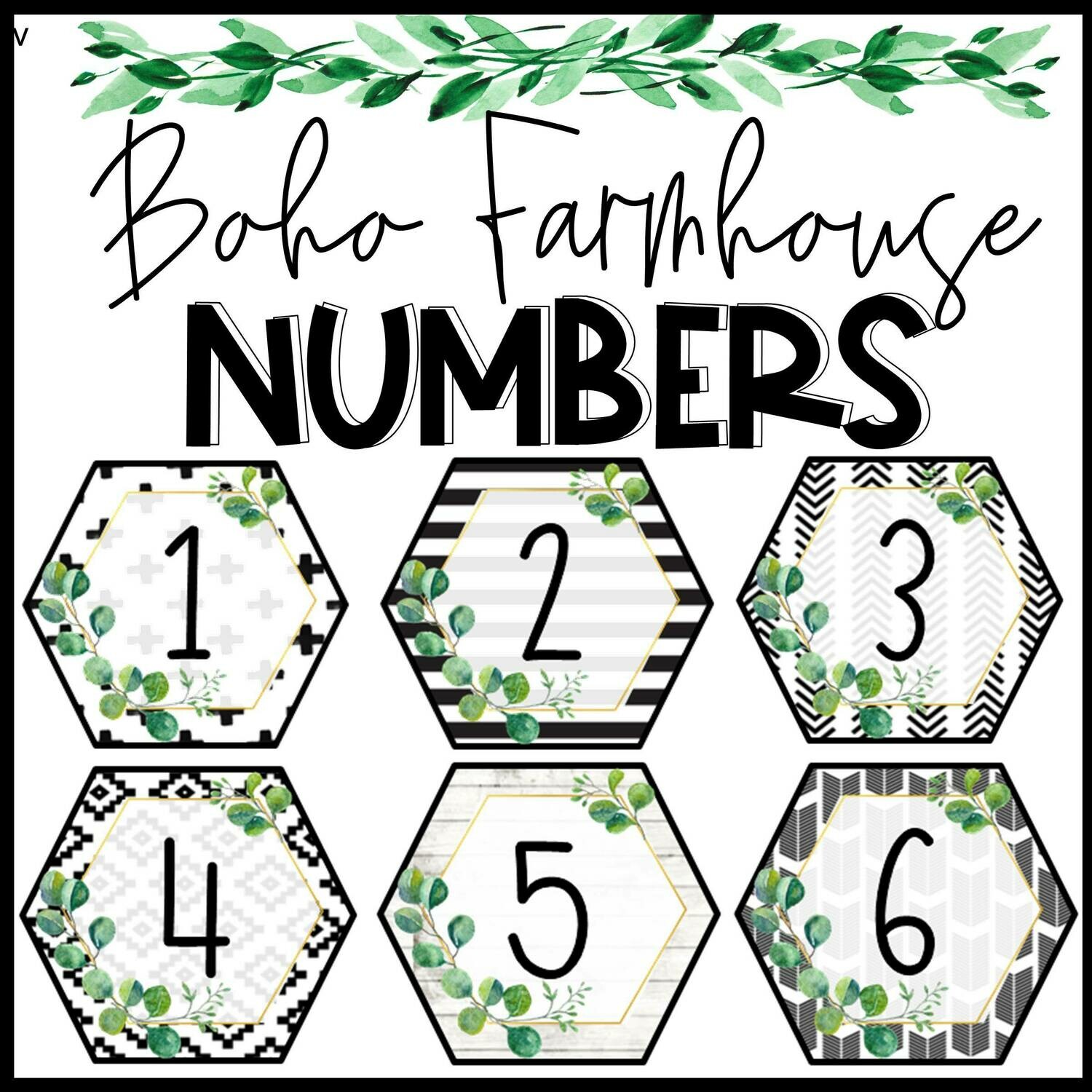 boho farmhouse numbers 1 40