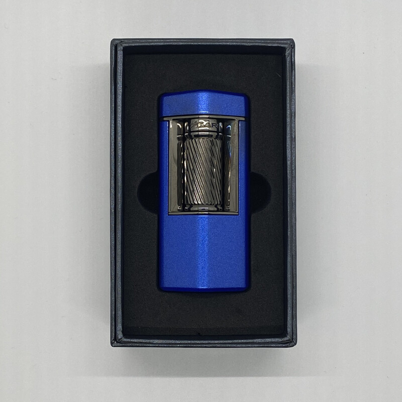 XI-600BL Meridian Soft Flame Lighter Blue &amp; Gunmetal