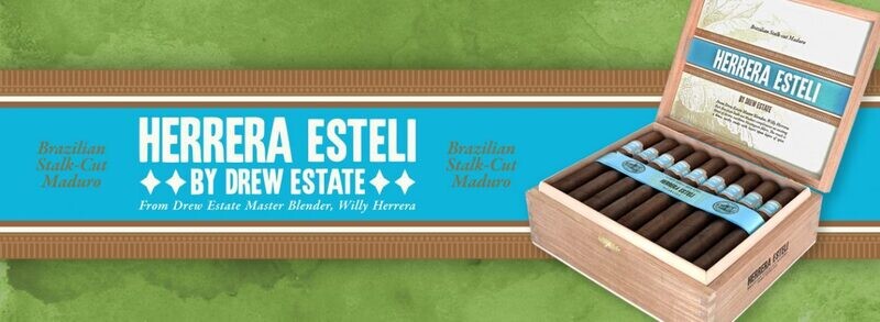 DE Herrera Esteli Brazilian Maduro Robusto Grande, 25&#39;s BLUE