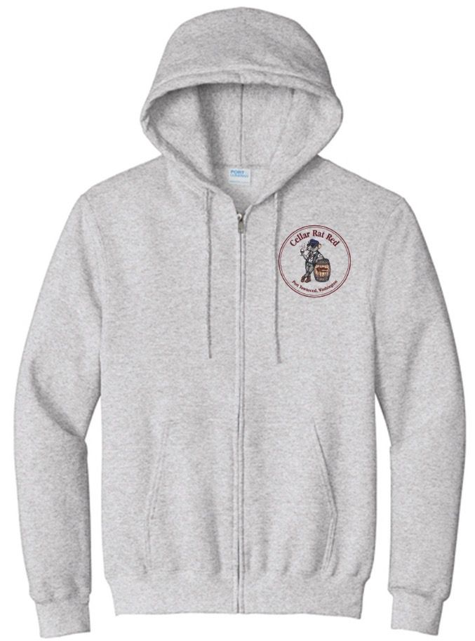 Cellar Rat Red Zip Hoodie