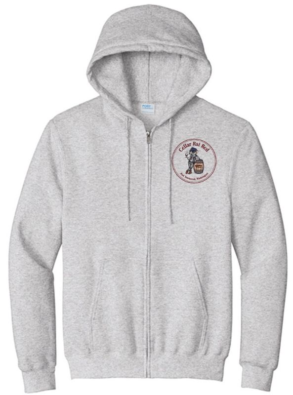 Cellar Rat Red Zip Hoodie