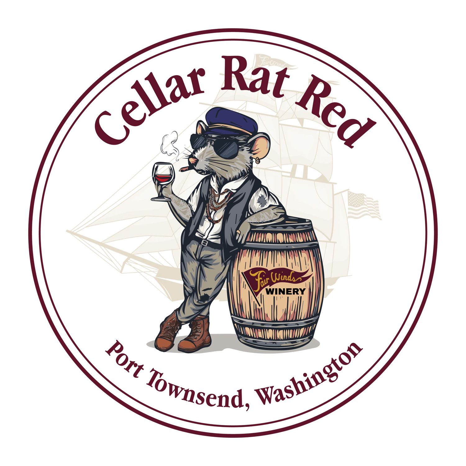 Cellar Rat Red Long Sleeve T-shirt