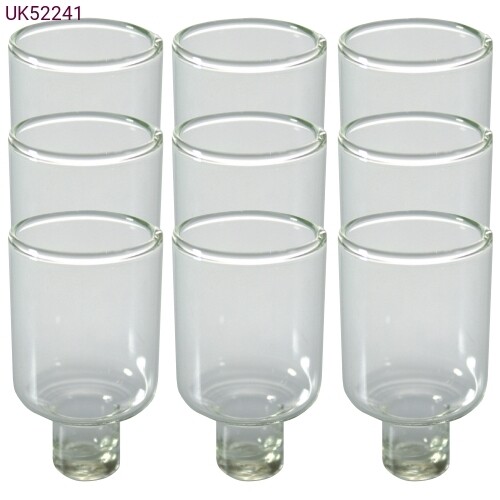 9 Glass Oil Cups