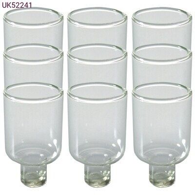9 Glass Oil Cups