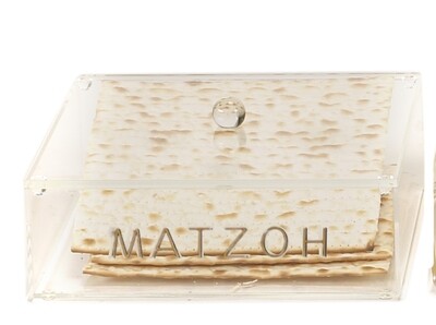 Acrylic Matzah Box w/ Lid