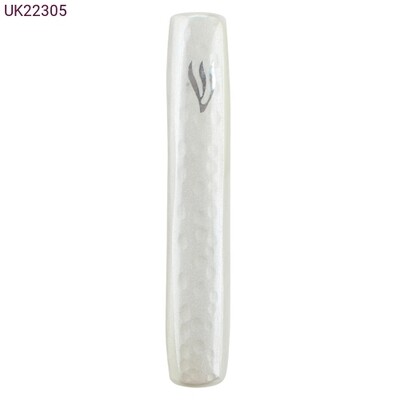 Aluminum Mezuzah - Cream Large