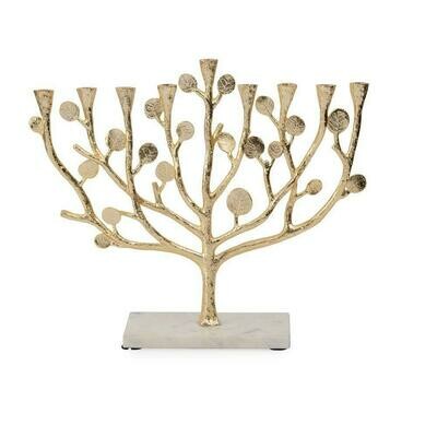 Aram Botanical Gold Menorah