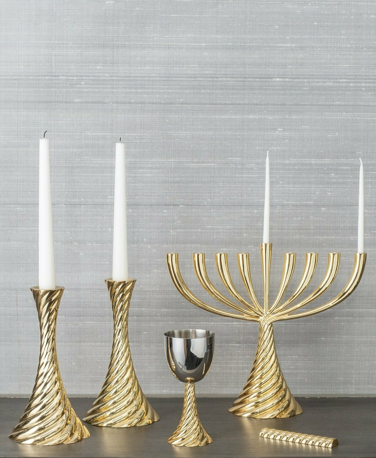 Aram Twist Gold Candlesticks