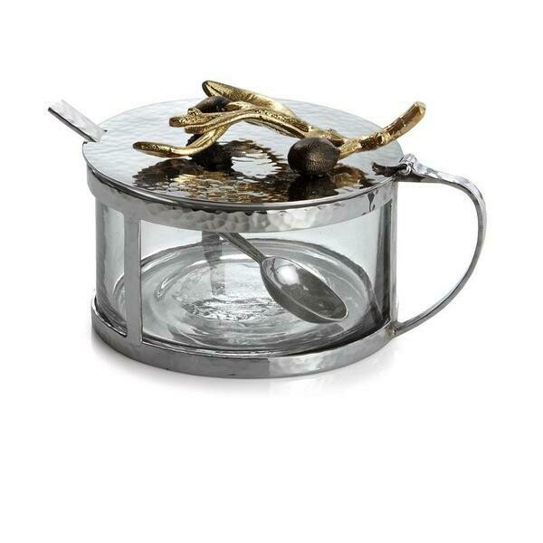 Aram Olive Branch Gold Condiment Holder
