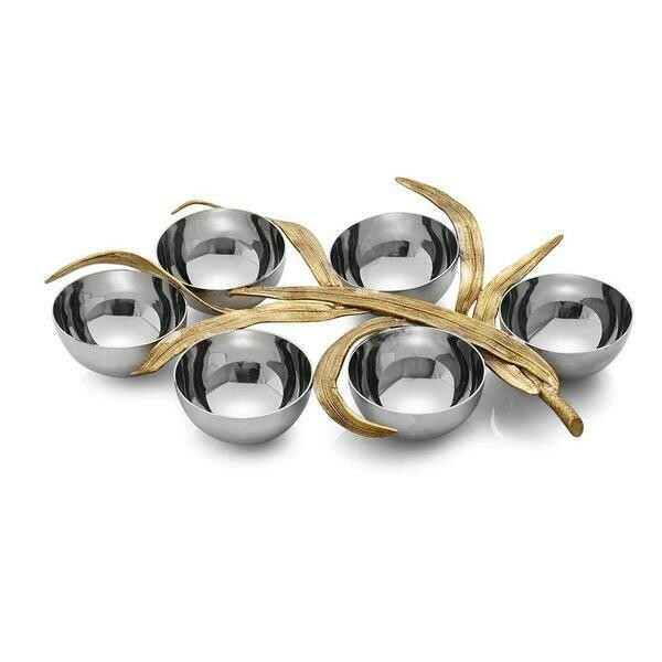 Aram Palm 6-Compartment Seder Plate