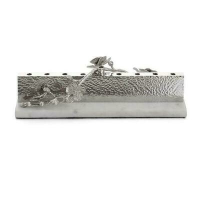 Aram White Orchid Menorah