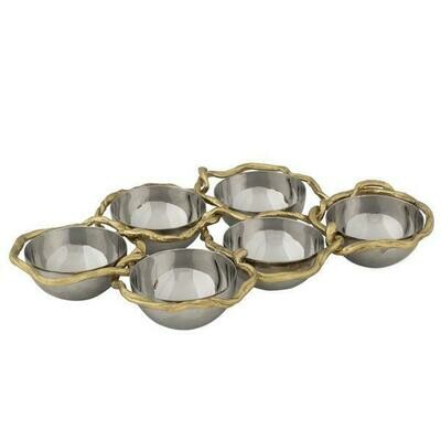 Aram Wisteria Gold Seder Plate