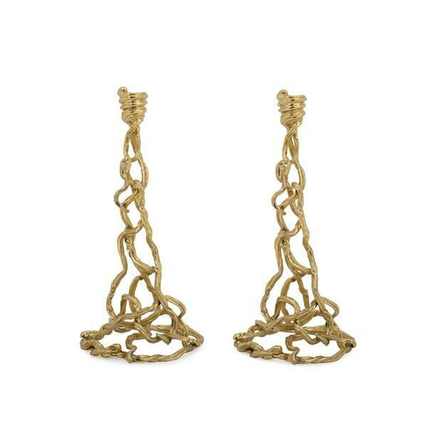 Aram Wisteria Gold Candlesticks