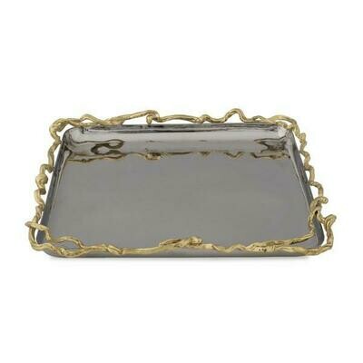 Aram Wisteria Gold Matzah Plate