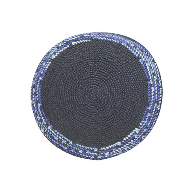 Bk/Bl Knit Kippah