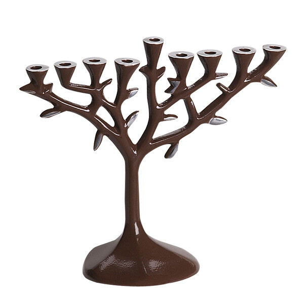 Brown Tree of Life Menorah