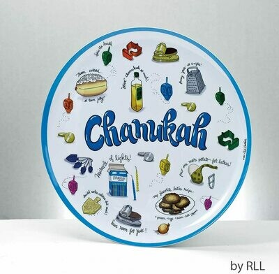 Chanukah Melamine Serving Plate