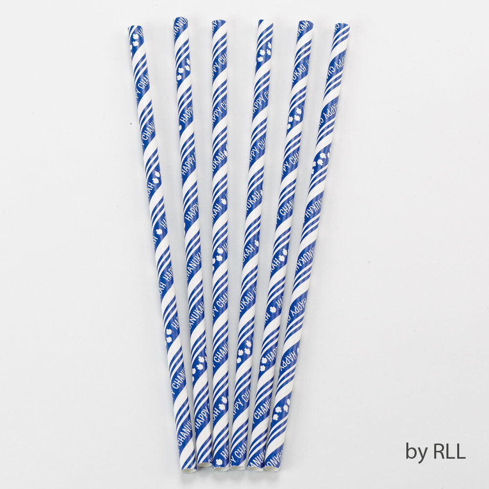 Chanukah Paper Straws