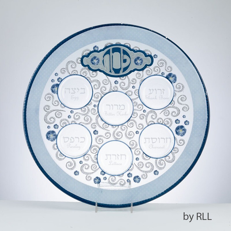 Classical Glass Seder Plate