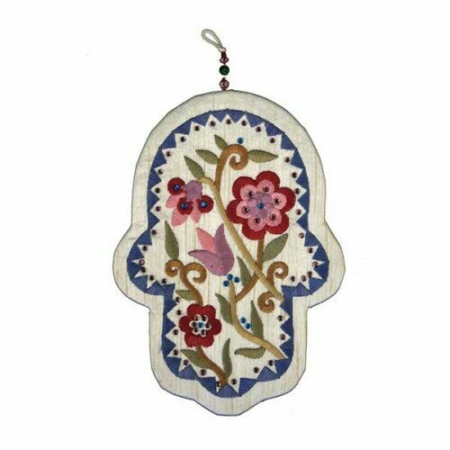 Emanuel Embroidered Hamsa - Large Flower