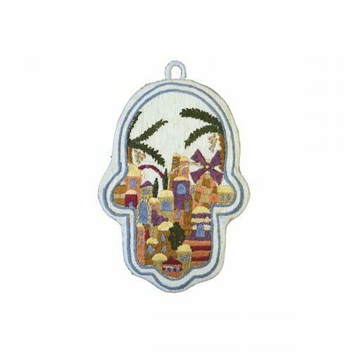 Emanuel Embroidered Hamsa - Small Jerusalem