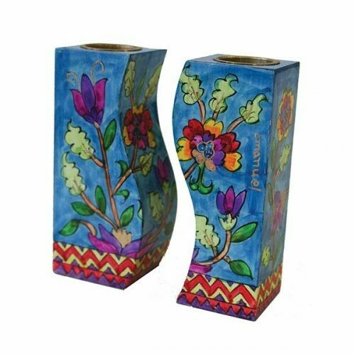 Emanuel Fitted Candlesticks - Oriental Flowers (CS11)