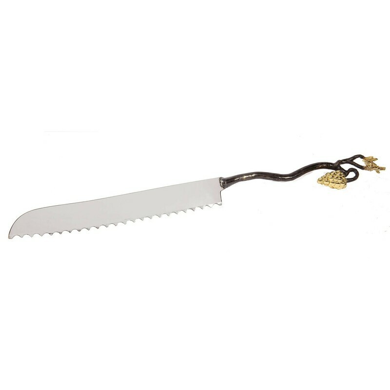 Emanuel Cooper Challah Knife - Grapes