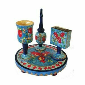 Emanuel Painted Havdalah Set - Pomegranate