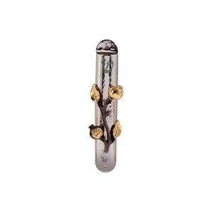 Emanuel Brass Pomegranate Mezuzah 10cm