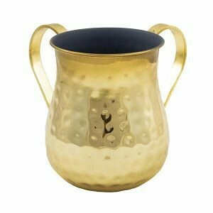 Emanuel Hand Washing Cup - Large Hammered Gold