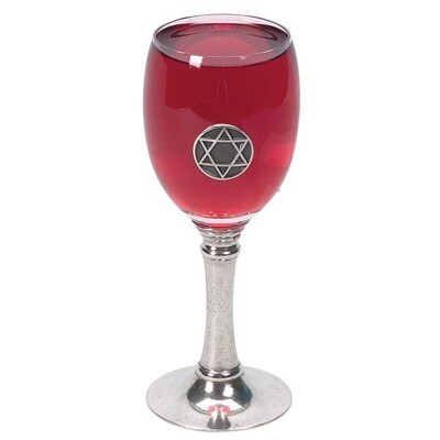 Glass/Pewter Kiddush Cup