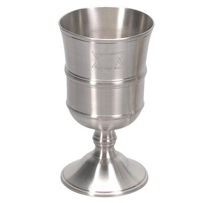 Pewter Kiddush Cup w Star