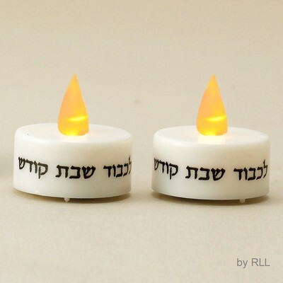 Shabbat Candles set with Battery LED lights