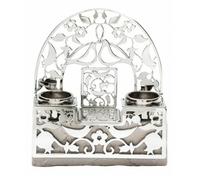 SLV Doves Stone Candleholder