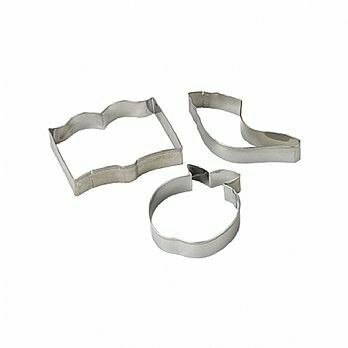 Rosh Hashana Cookie Cutters Stainless Steel - set of 3
