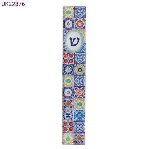 Perspex Mosaic Mezuzah - Multicolor