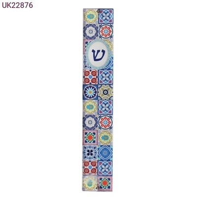 Perspex Mosaic Mezuzah - Multicolor