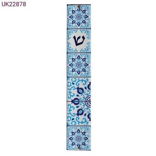 Perspex Mosaic Mezuzah - Blue