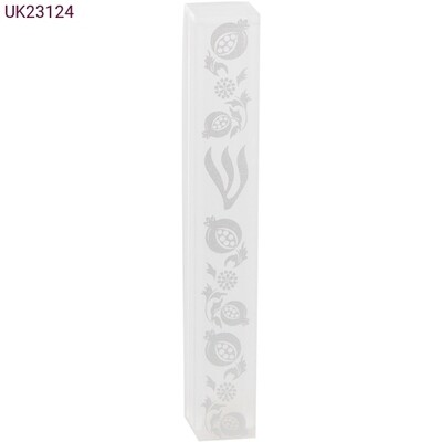 Perspex Pomegranate Mezuzah - Opaque