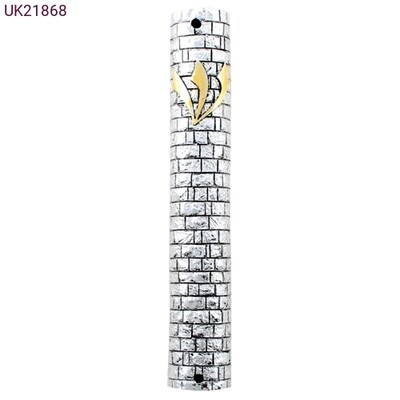 Polyresin &quot;Kotel&quot; Mezuzah - Silver