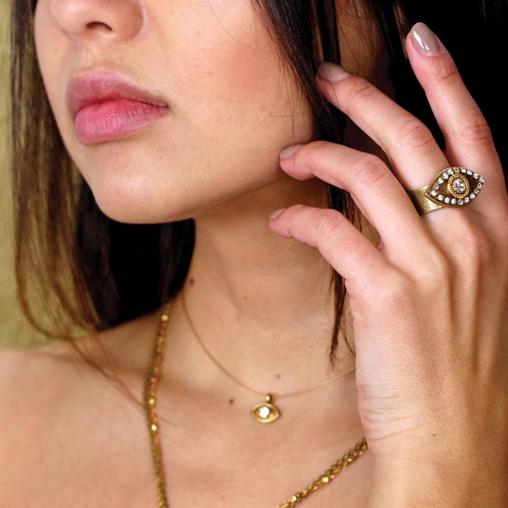 Michal Golan Evil Eye - Gold Ring