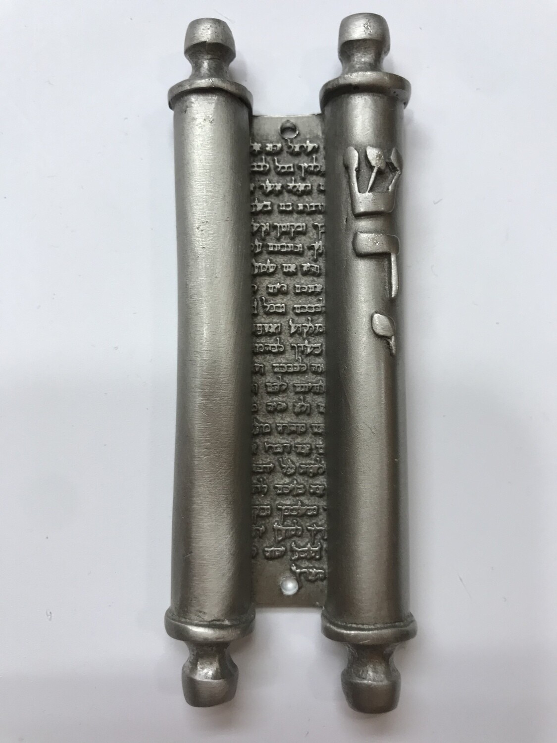 Pewter Scroll Mezuzah
