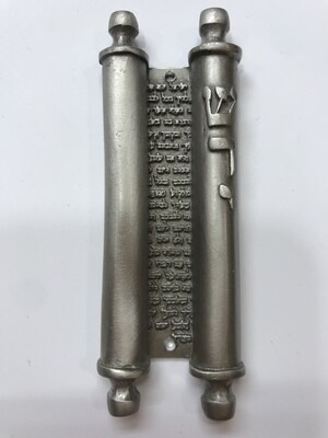 Pewter Scroll Mezuzah