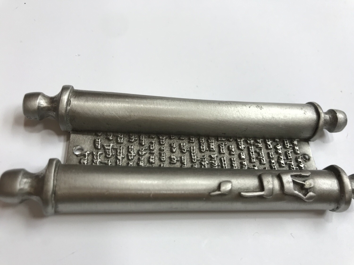 Pewter Scroll Mezuzah