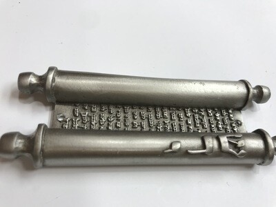 Pewter Scroll Mezuzah