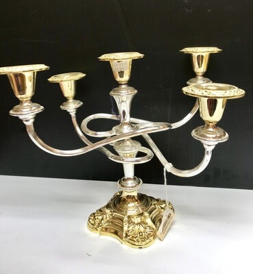 SALE Gold and Silver Candelabra