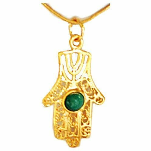 Gold Filigree Hamsah Pendant
