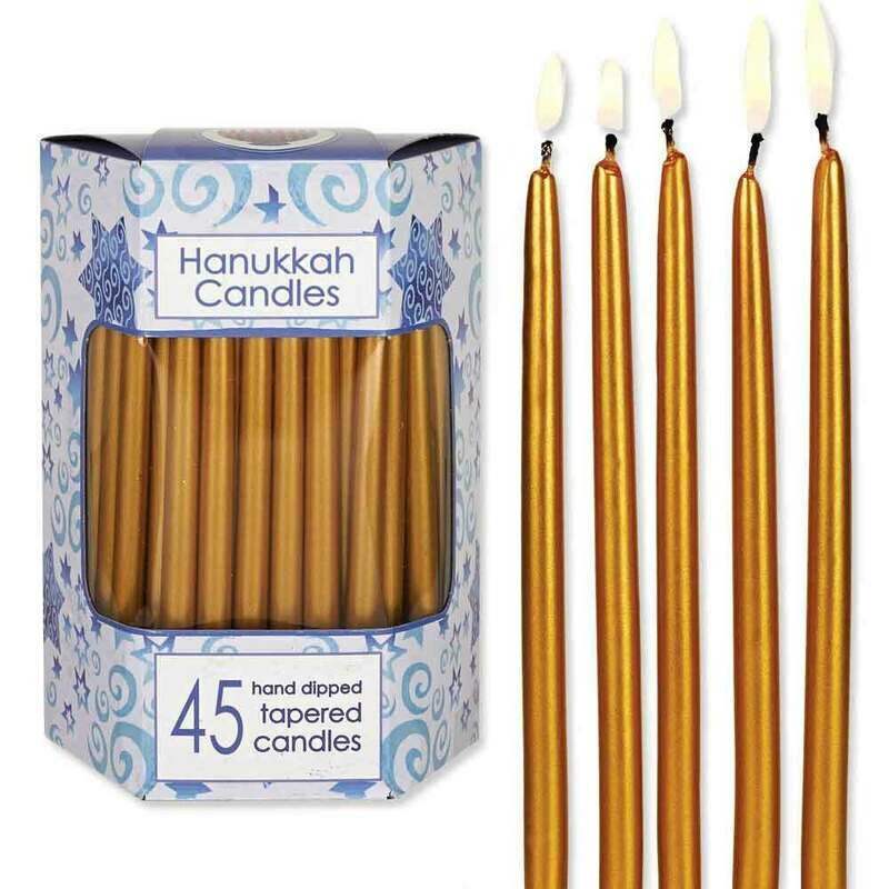 Gold Hanukkah Candles